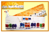 Original Acrylic Painting - Orange Blossom Sheep 18x6 ins (45x15 cm)