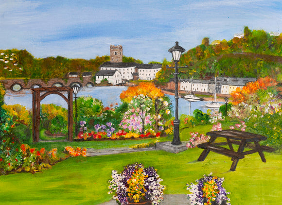 Original Acrylic painting 20 x 16 ins - VIEW FROM THE LAKESIDE Killaloe SOLD