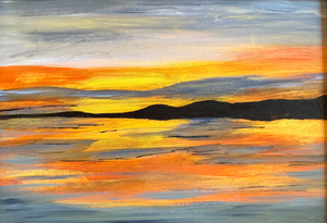Original Acrylic  Painting - West Coast Sunset